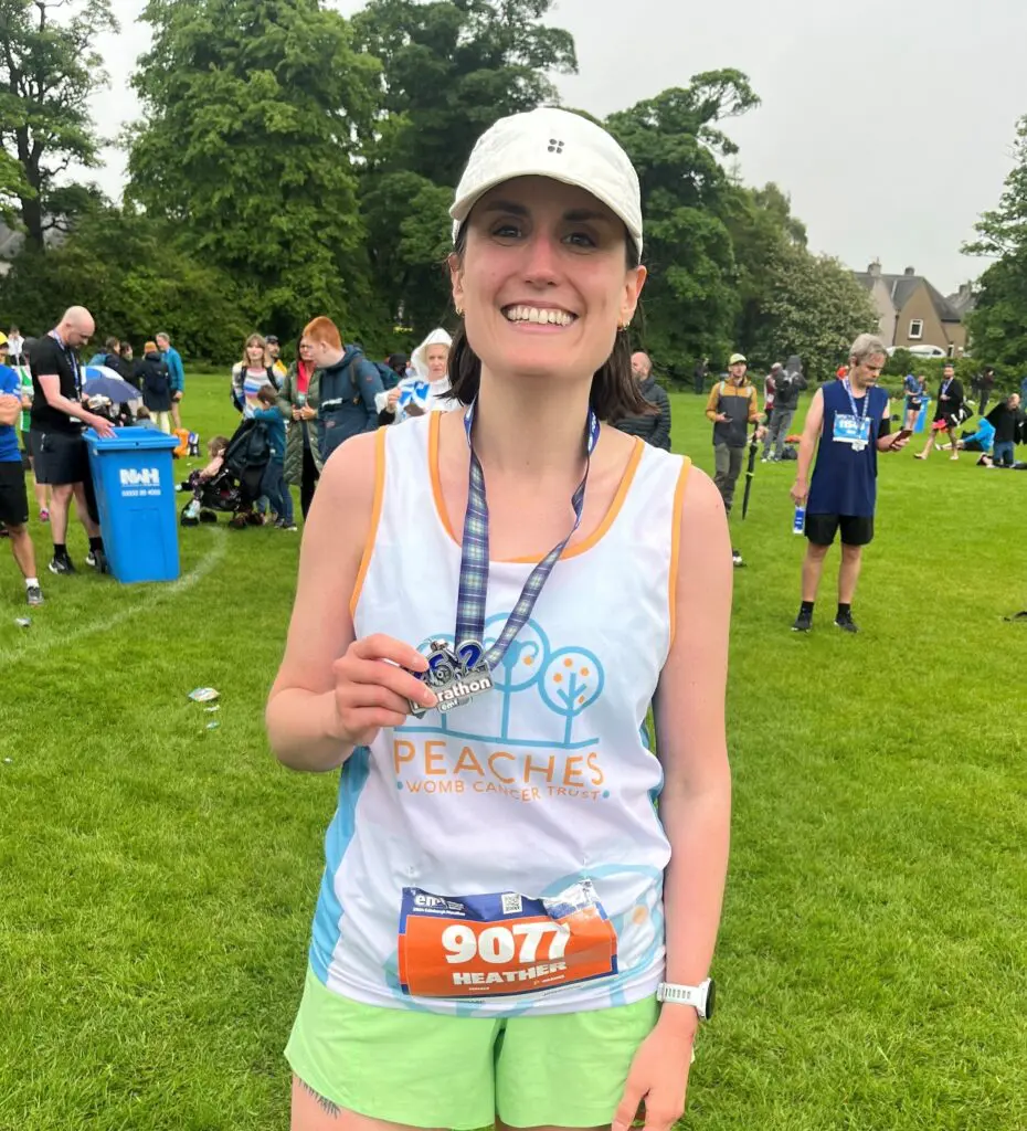 Photograph of Dr Heather Agnew with medal